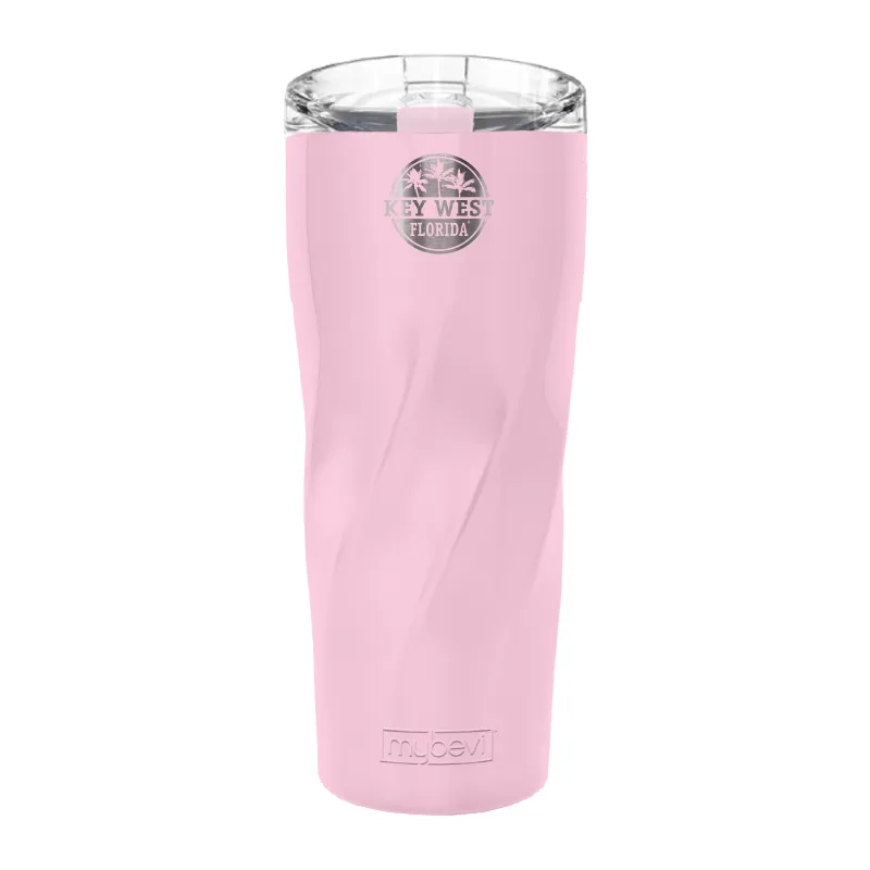 24 OZ PINK MYBEVI VIBE TUMBLER